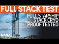 Full Starship Stack Cryogenic Proof Test | SpaceX Boca Chica