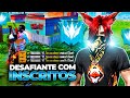 🔥 FREE FIRE AO VIVO 🔥 JOGANDO COM INSCRITOS 🔥 RUMO AO DESAFIANTE 🔥