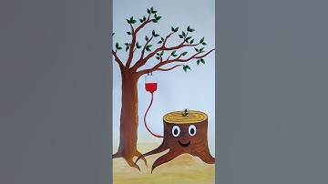 Save tree save world🥹🌳 #rifanaartandcraft #youtubeshorts #shortvideo #rifanaart #savetreessavelife