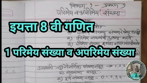 प्रकरण 1 | परिमेय व अपरिमेय संख्या | सरावसंच 1.1