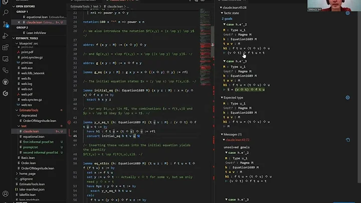 Formalizing a proof in Lean using Claude and o4
