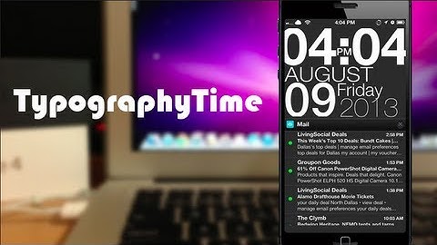 TypographyTime for Notification Center - Free Cydia Tweak