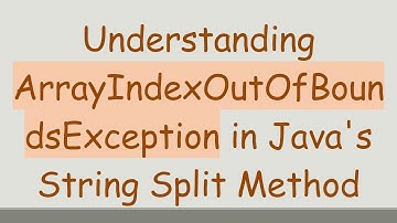Understanding ArrayIndexOutOfBoundsException in Java