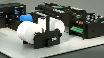 CHM-A4-2 copy paper cut size sheeting and packaging production line -3D display