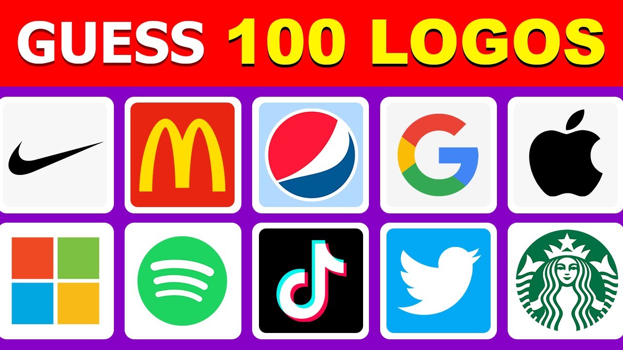 Guess the Logo in 3 Seconds, 100 Famous Logos