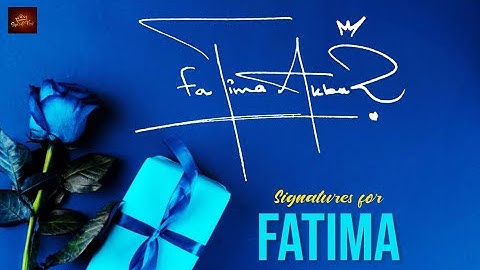 How to Draw Signature like a Billionaire (For Alphabet "F") - Signature for Name " Fatima "