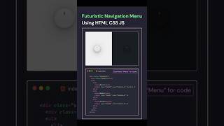 futuristic Navigation Menu using html #and  #css  or #javascript  #viralshort