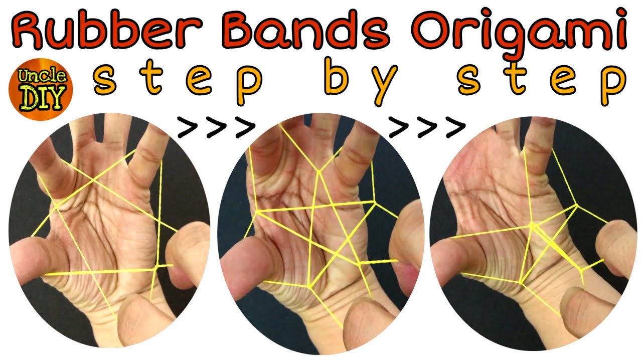 Rubber band star double star butterfly origami. 橡皮筋星星制作方法。rubber band