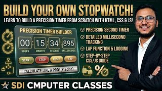 Stopwatch Seconds : Milliseconds Using HTML, CSS & JavaScript By Nitin Sir #nitin_sir #sdi