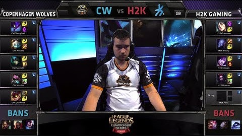 Copenhagen Wolves vs H2k Gaming | Game 1 Season 5 EU LCS Spring Promotion/Relegation | CW vs H2k G1