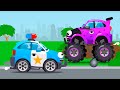 Increíbles escapes del Carro Monstruo ladrón - Cars Stories - Dibujos animados para niños