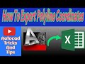 How to export polyline coordinates to excel