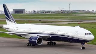 VIP BOEING 777-200ER! N777UK Arrival and Departure at Calgary Airport