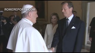 Royal family of Luxembourg visits Pope Francis