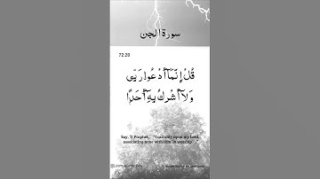 Surah Al Jinn Ayat No 72:20 | (The Jinn) | Arabic Text | سورة الجن | With English Translation