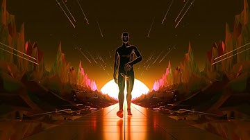 Man Walking in Space Vj Loop Tunnel | No Copyright Background Video | No Copyright Stock Video