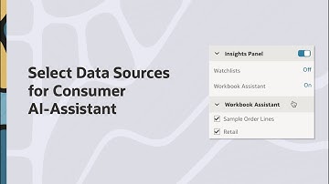 Select Data Sources for Consumer AI-Assistant in Oracle Analytics