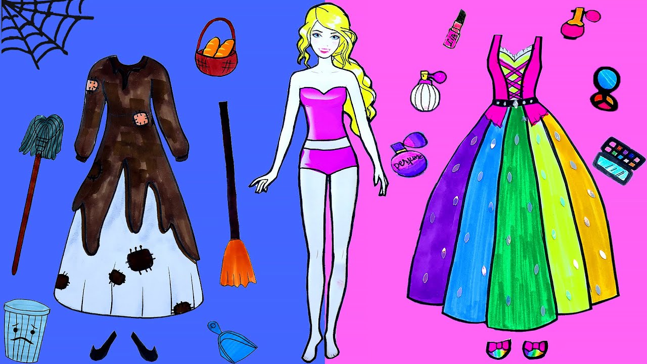 Printable Barbie Paper Doll Dress Up