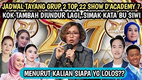 JADWAL TAYANG GROUP 2 TOP 22 SHOW DANGDUT ACADEMY 7 2025 |dangdut academy 7 d