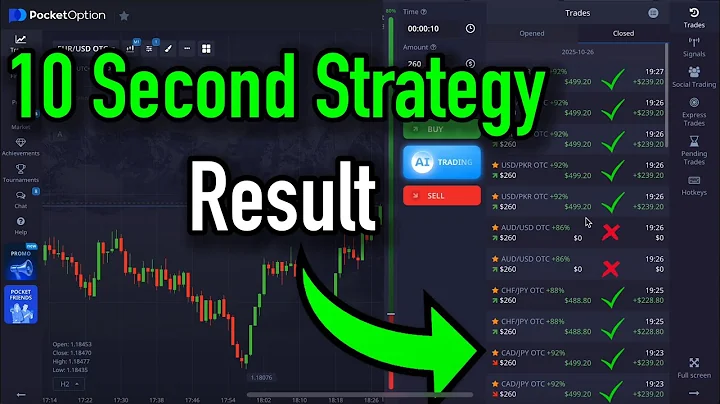 Pocket Option 10 Second Strategy | Pocket Option Trading Strategy | pocket option for beginners 