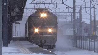 雪の中❄EF510‐508号機貨物列車3097レ西金沢通過