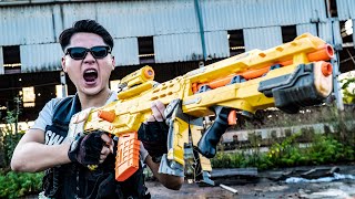 Alpha Nerf War : Captain SEAL X Nerf Guns Fight Container Battlefield Hunter Group Dr Lee Crazy