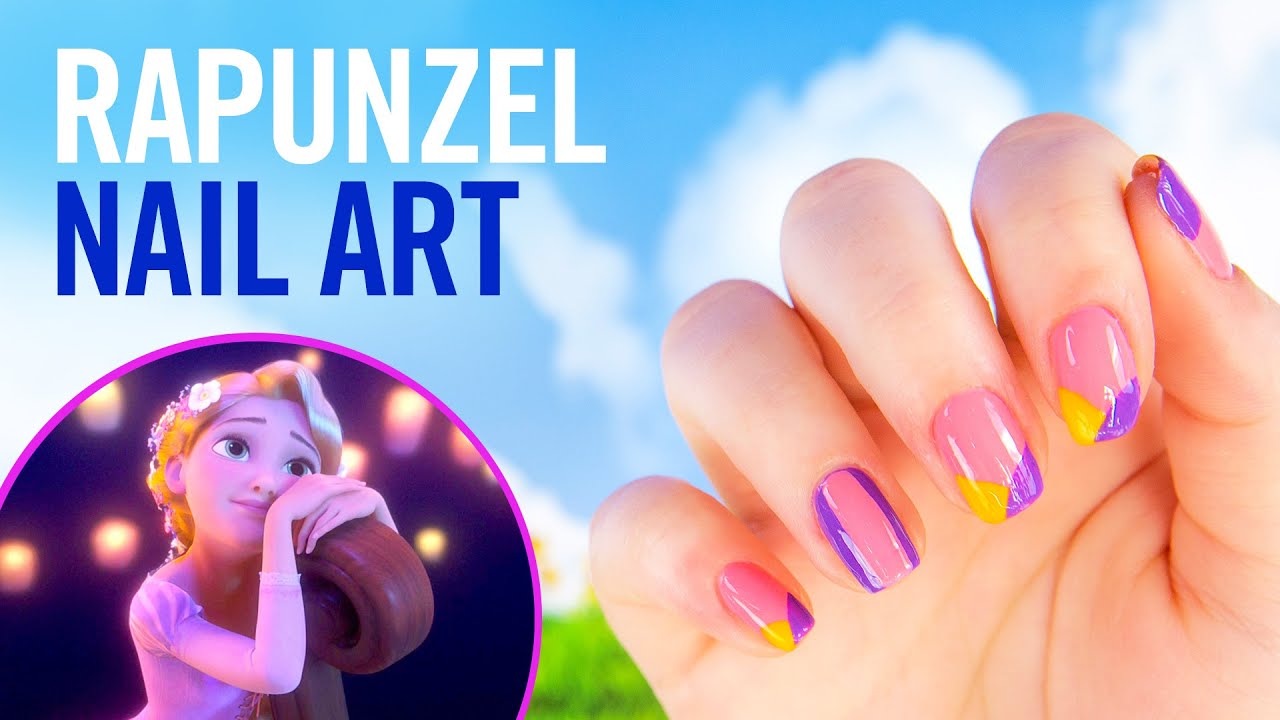 Rapunzel Colorblock Nail Art Tutorial | TIPS by Disney Style - YouTube