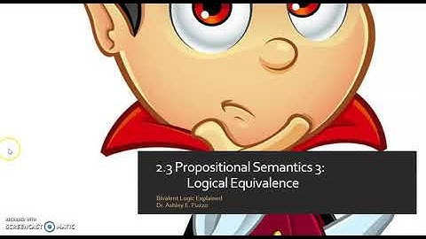 2.3a Propositional Semantics 3 Logical Equivalence