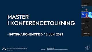 Master i Konferencetolkning. Informationsmøde 2023