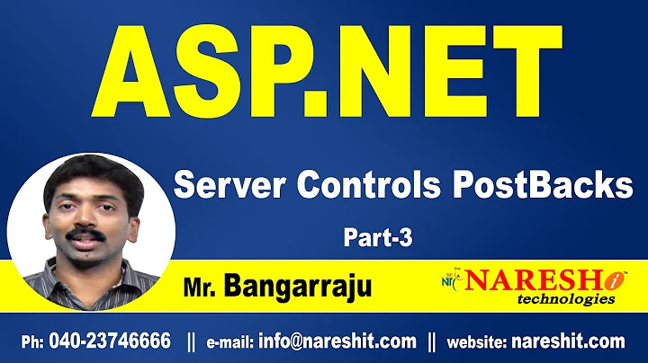 ASP.NET Server Controls PostBacks Part-3 | ASP.NET Tutorials | Mr.Bangar Raju