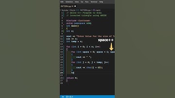 PATTERN-48||Reverse Alphabet triangle pattern in C++ programming #shorts