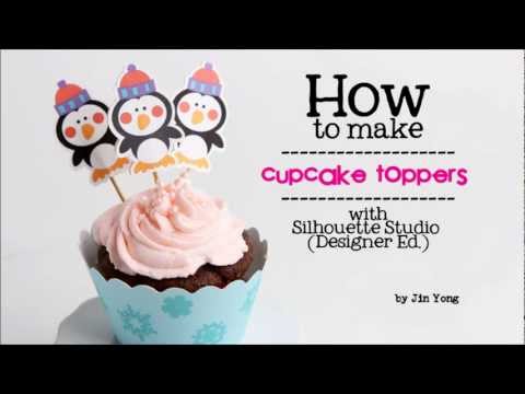 Print and Cut tutorial: How to make Cupcake Toppers with the Silhouette Cameo