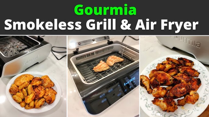 Gourmia FoodStation Smokeless Grill, Griddle & Air Fryer with