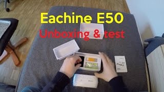 Waiting for DJI Spark: Eachine E50 "Elfie" pocket drone: unboxing & test video