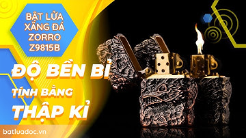 Hộp Quẹt Bật Lửa Độc Lạ Zorro Z9815B Hình Rồng Cuộn Nổi - Dùng Xăng Bấc Đá Zippo Cao Cấp