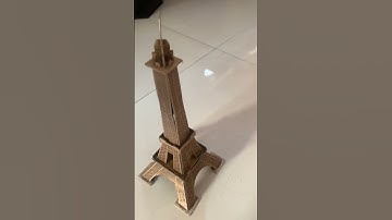 Cardboard model of the ￼Eiffel tower #shorts #cardboard #france #eiffeltower #tall #short #cool