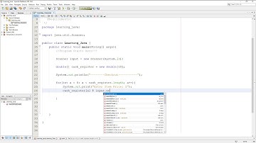 LEARNING JAVA: Array Processing
