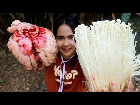 awesome-cooking:-cow-brain-soup-recipe---cook-beef-brain-&-eating-food-show