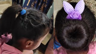 बच्चों की दो बेहद खूबसूरत हेयर स्टाइल एक बार जरूर देखें/easy and quick hairstyle