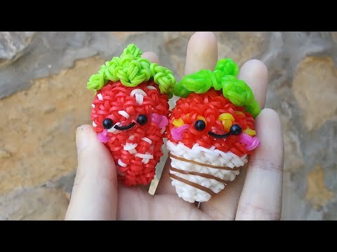 Loomigurumi Strawberry Tutorial (Rainbowloom)