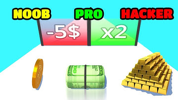 Money Rush Gameplay - NOOB vs PRO vs HACKER (iOS/Android)
