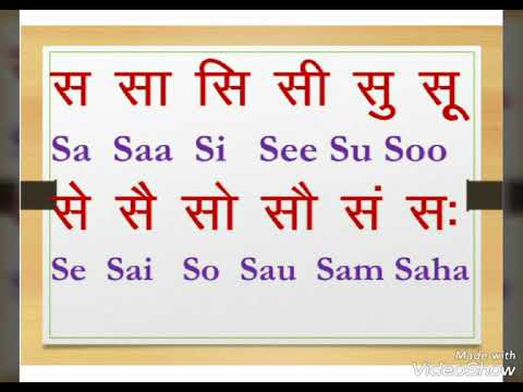 Translation Chart Hindi To English