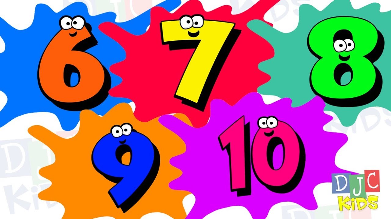 Шесть десять четыре. Numbers from 1 to 10. Картина numbers для детей. Numbers 6-10. Number 10 for Kids.