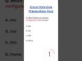 Linux Interview Preparation Quiz 🥳Linux Interview Question and Answer #youtubeshorts #short #tech