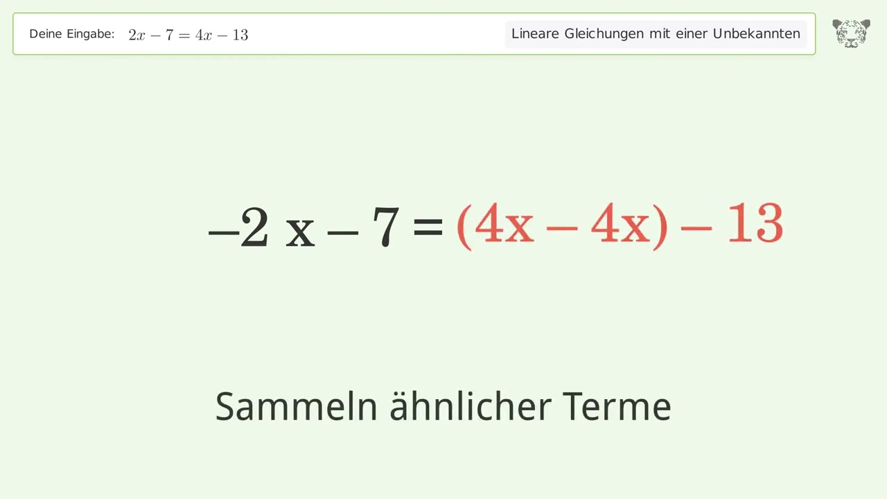 Lineare Gleichung Mit Einer Unbekannten Schritt f r Schritt L sung F r Lineare Gleichung Mit Einer Unbekannten Schritt f r Schritt L sung F r