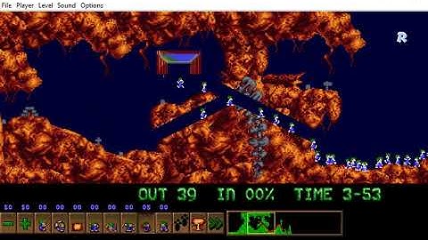 Lemmini - Lemmings Custom Level - Mining For Freedom