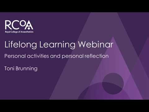 RCoA Lifelong Learning: Personal activities and personal reflection