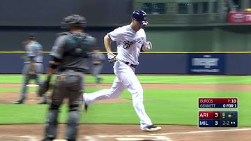 ARI@MIL: Gennett lofts RBI single to score Braun