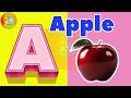 The ABC Phonics Song : A is for Apple 🍎 | Kindergarten Learning Videos in English for Toddler 🎩🌈