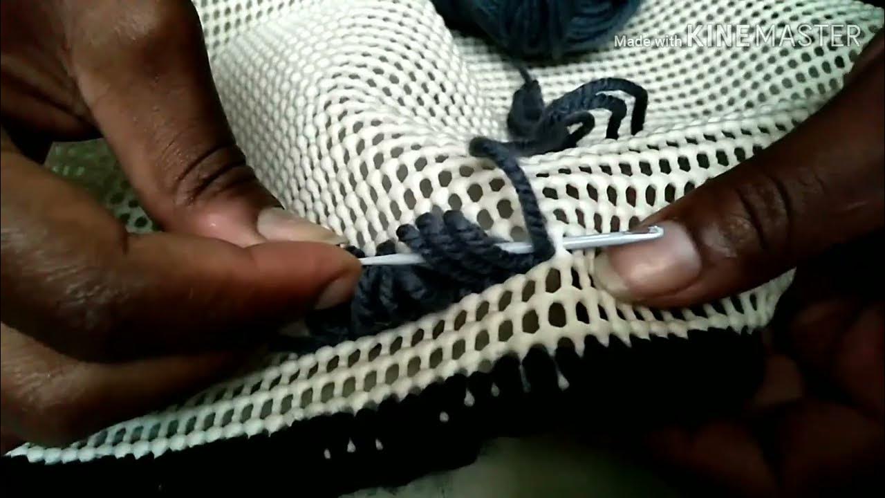 DIY HOW TO MAKE SHAGGY RUG/MAT FAST AND SIMPLEST TECHNIQUE. diy